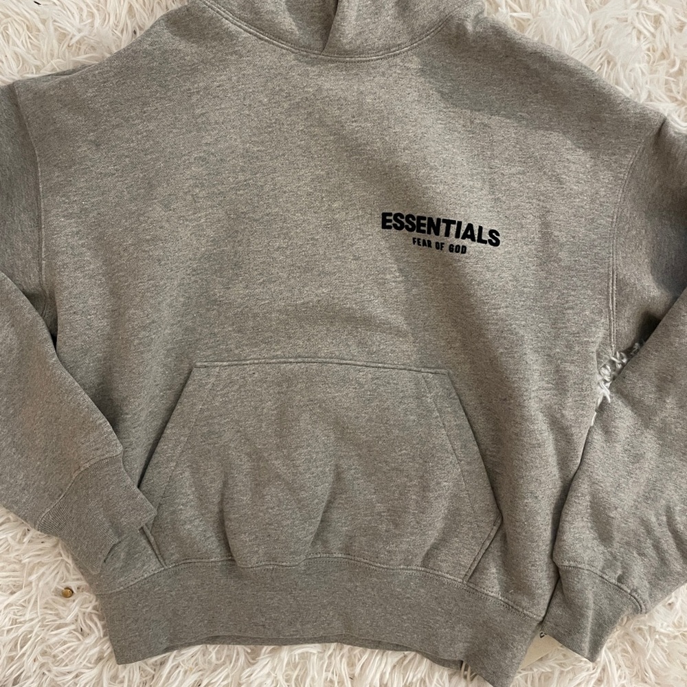 FOG Essentials Grey Hoodie (Size 8)